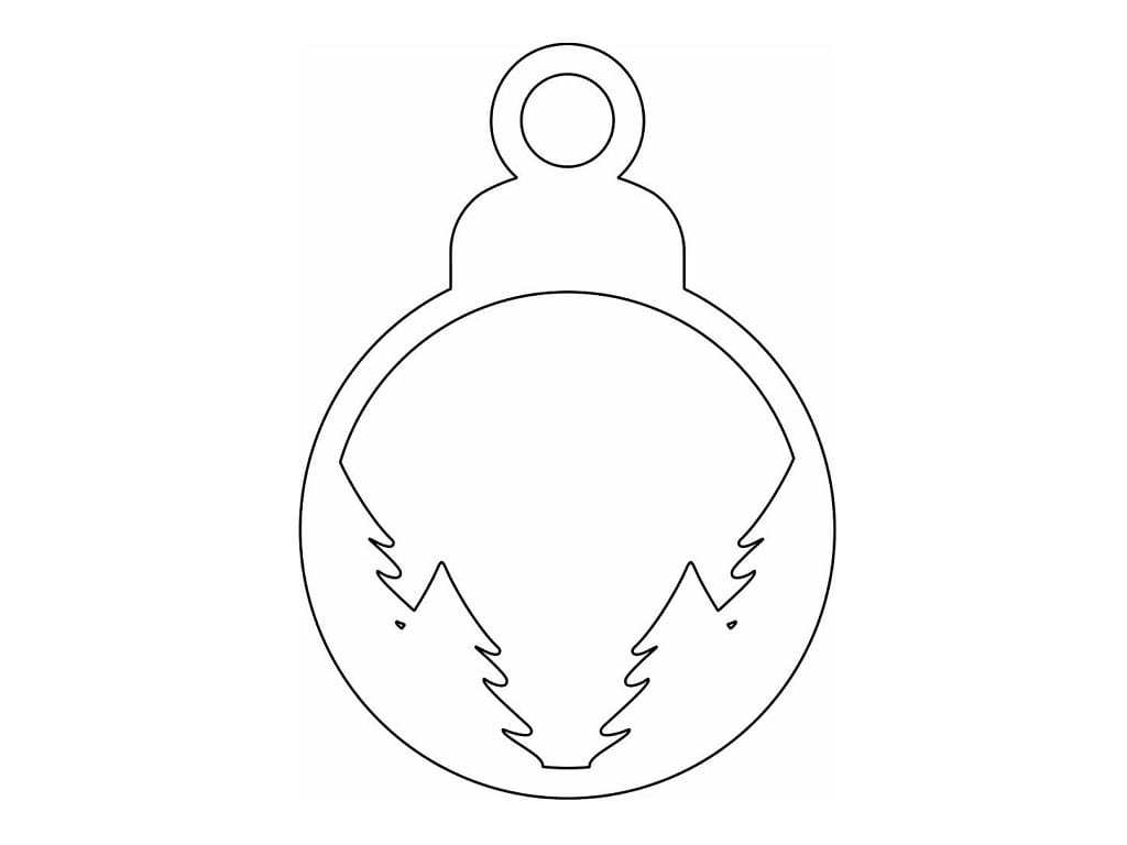 Laser Cut Pine Tree Christmas Ornament