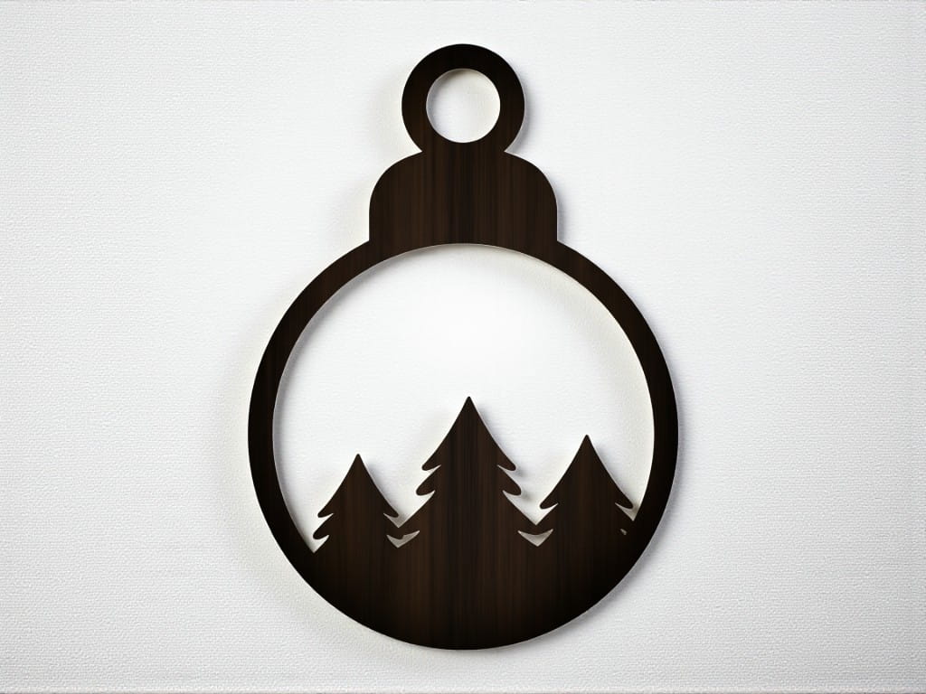 Laser Cut Pine Trees Christmas Hanging Bauble