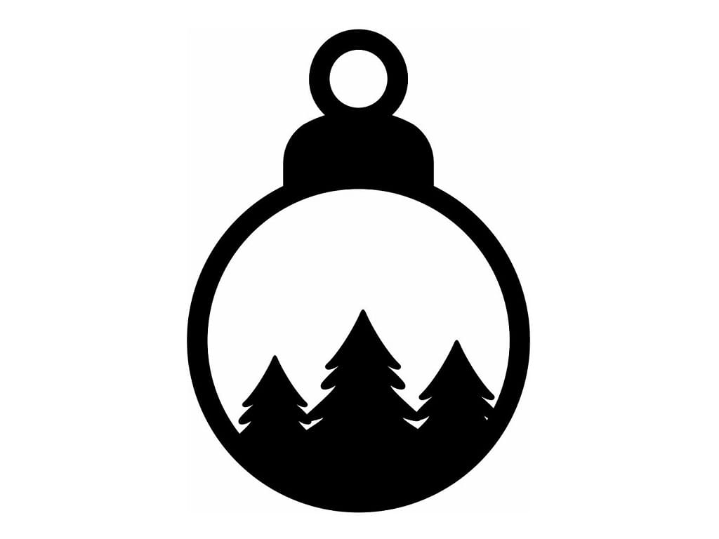 Laser Cut Pine Trees Christmas Hanging Bauble