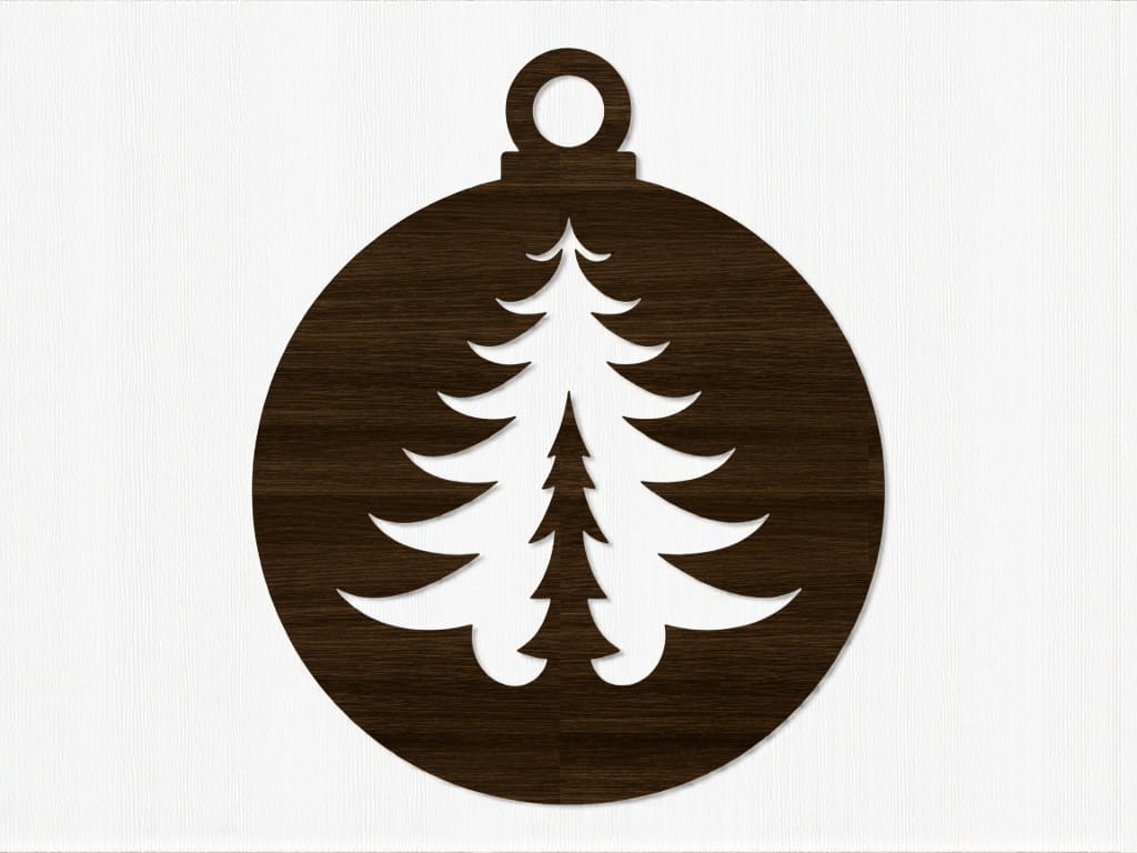 Laser Cut Xmas Tree Ball Decoration