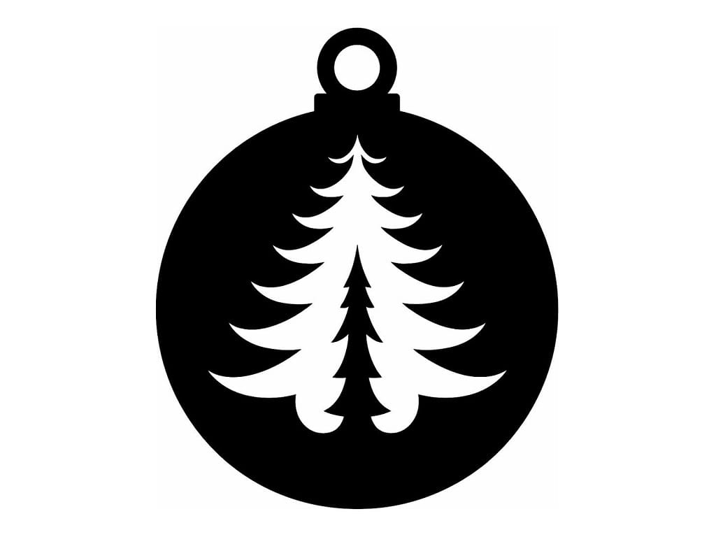 Laser Cut Xmas Tree Ball Decoration