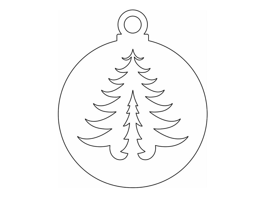 Laser Cut Xmas Tree Ball Decoration