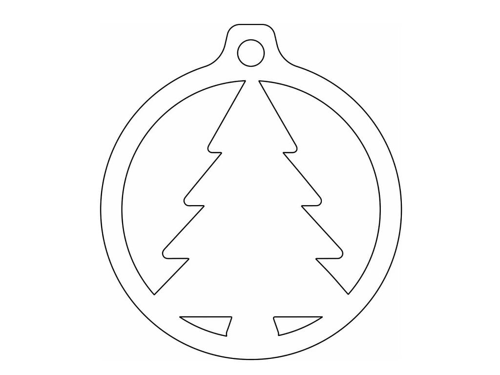 Laser Cut Christmas Bauble Christmas Tree Ornament
