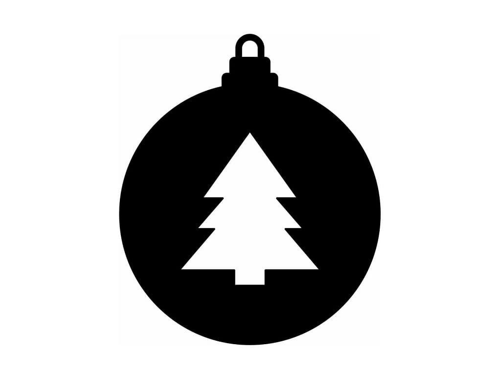 Laser Cut Christmas Tree Cutout Bauble