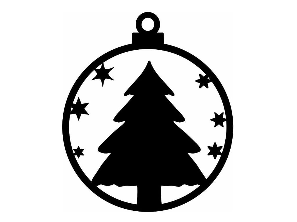 Laser Cut Christmas Tree Decor Bauble