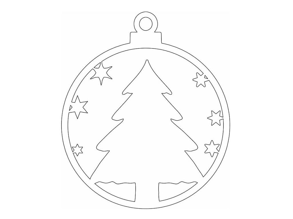 Laser Cut Christmas Tree Decor Bauble
