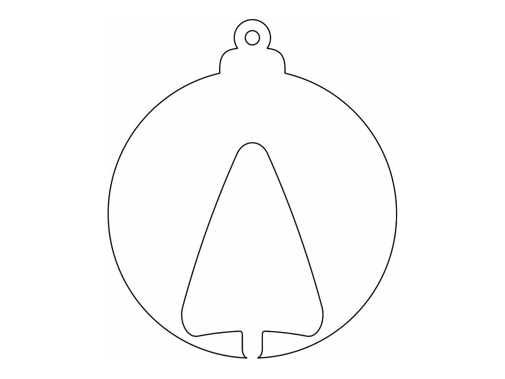 Laser Cut Christmas Tree Hanging Decoration