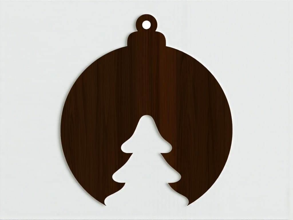 Laser Cut Decorative Christmas Tree Bauble Ornament