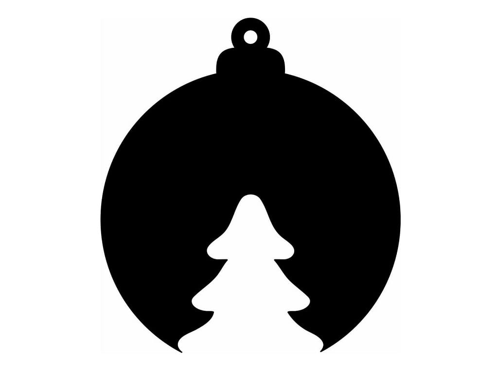 Laser Cut Decorative Christmas Tree Bauble Ornament