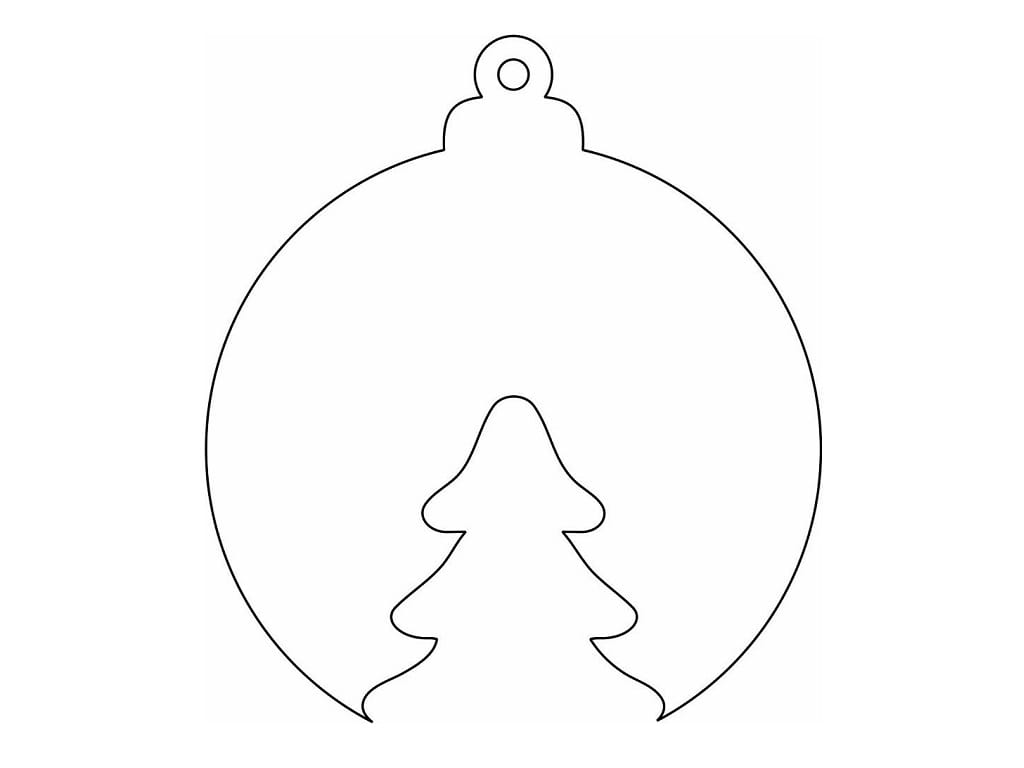 Laser Cut Decorative Christmas Tree Bauble Ornament