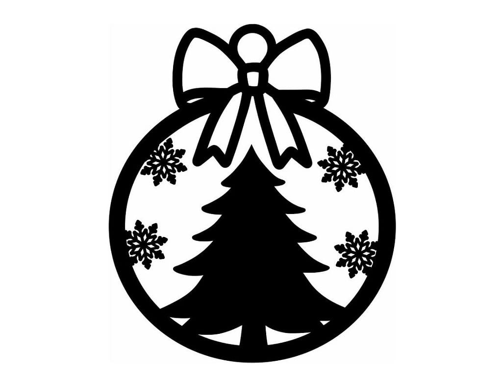 Laser Cut Decorative Christmas Tree Ornament