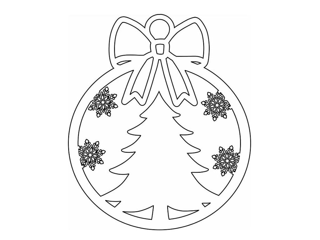 Laser Cut Decorative Christmas Tree Ornament