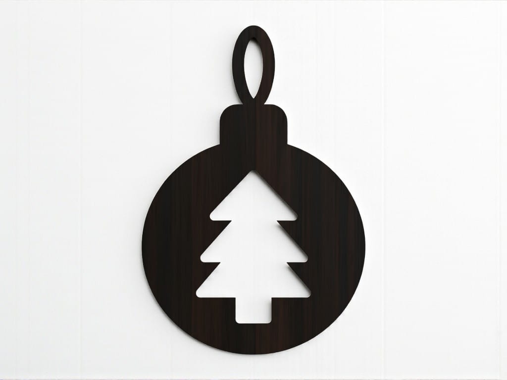 Laser Cut Hanging Christmas Tree Bauble