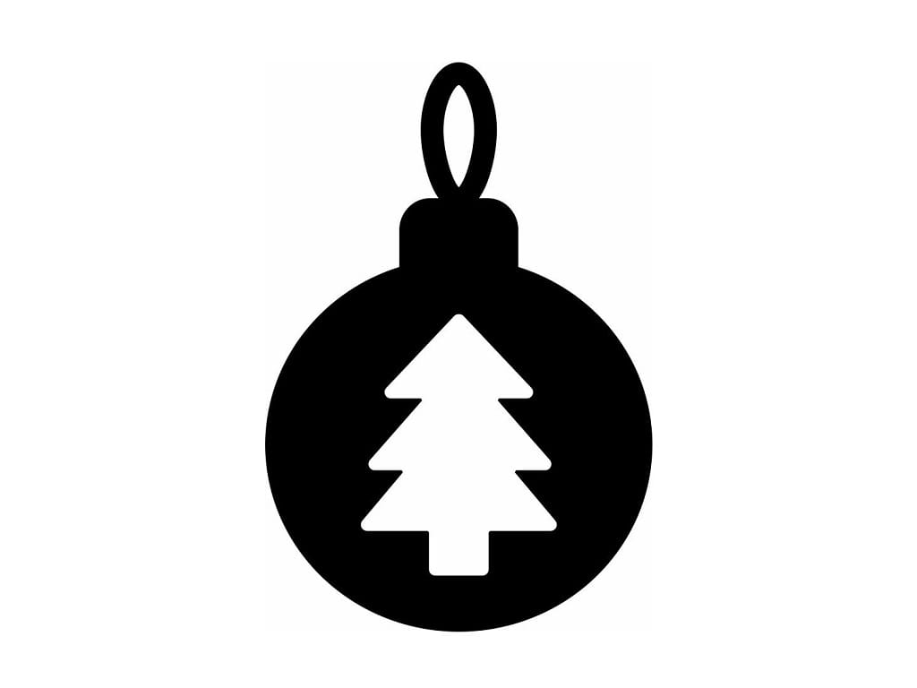 Laser Cut Hanging Christmas Tree Bauble