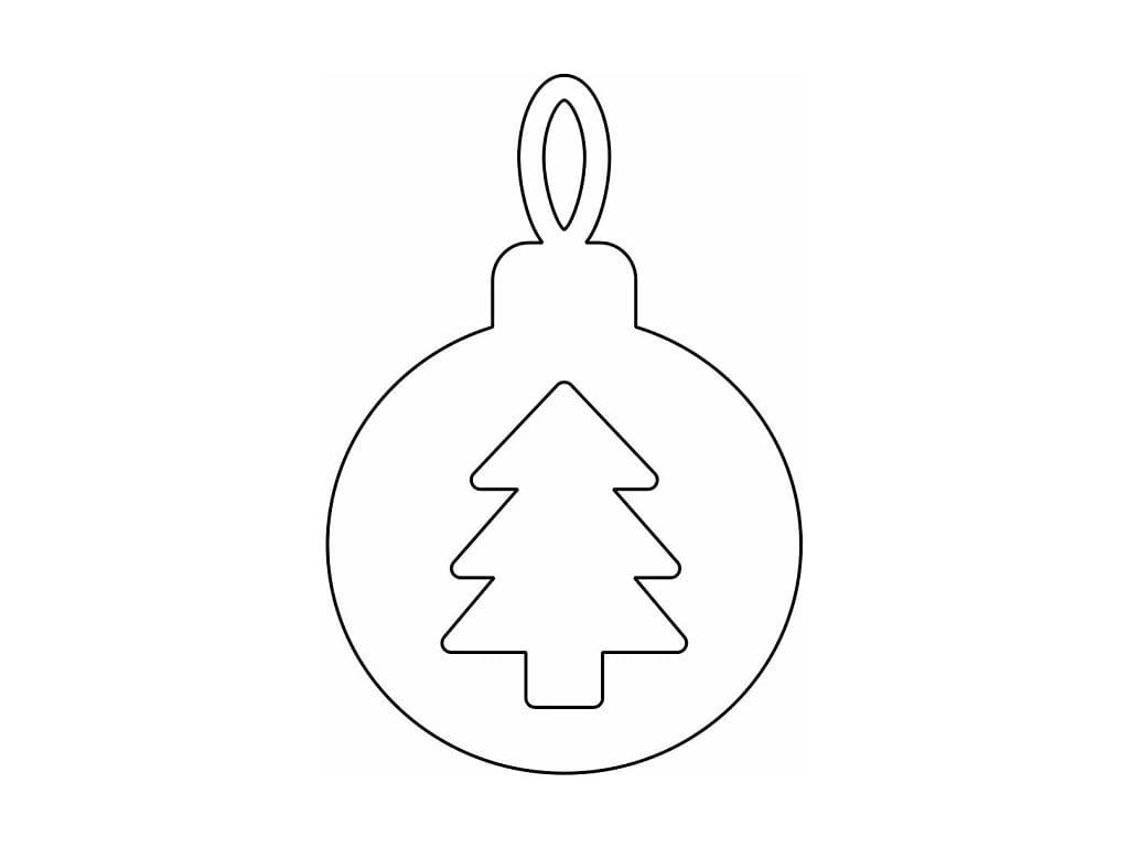 Laser Cut Hanging Christmas Tree Bauble