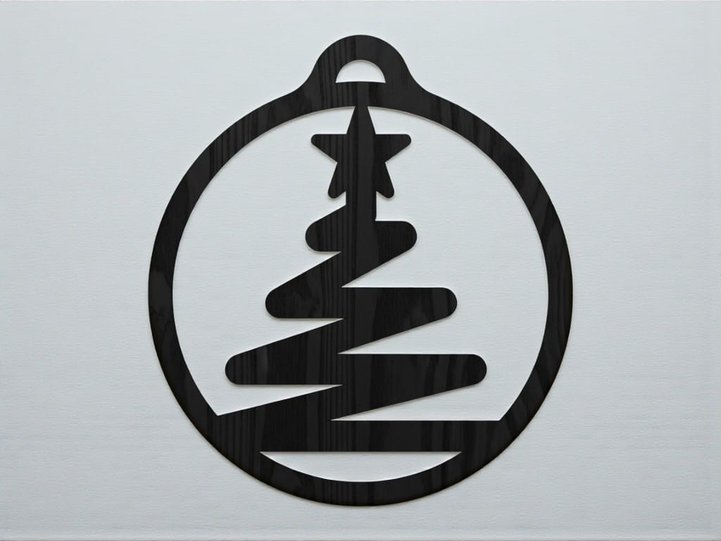Laser Cut Zigzag Christmas Tree Ornament