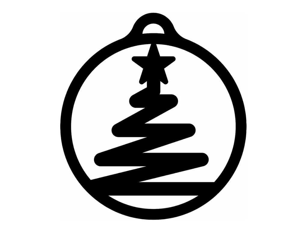 Laser Cut Zigzag Christmas Tree Ornament