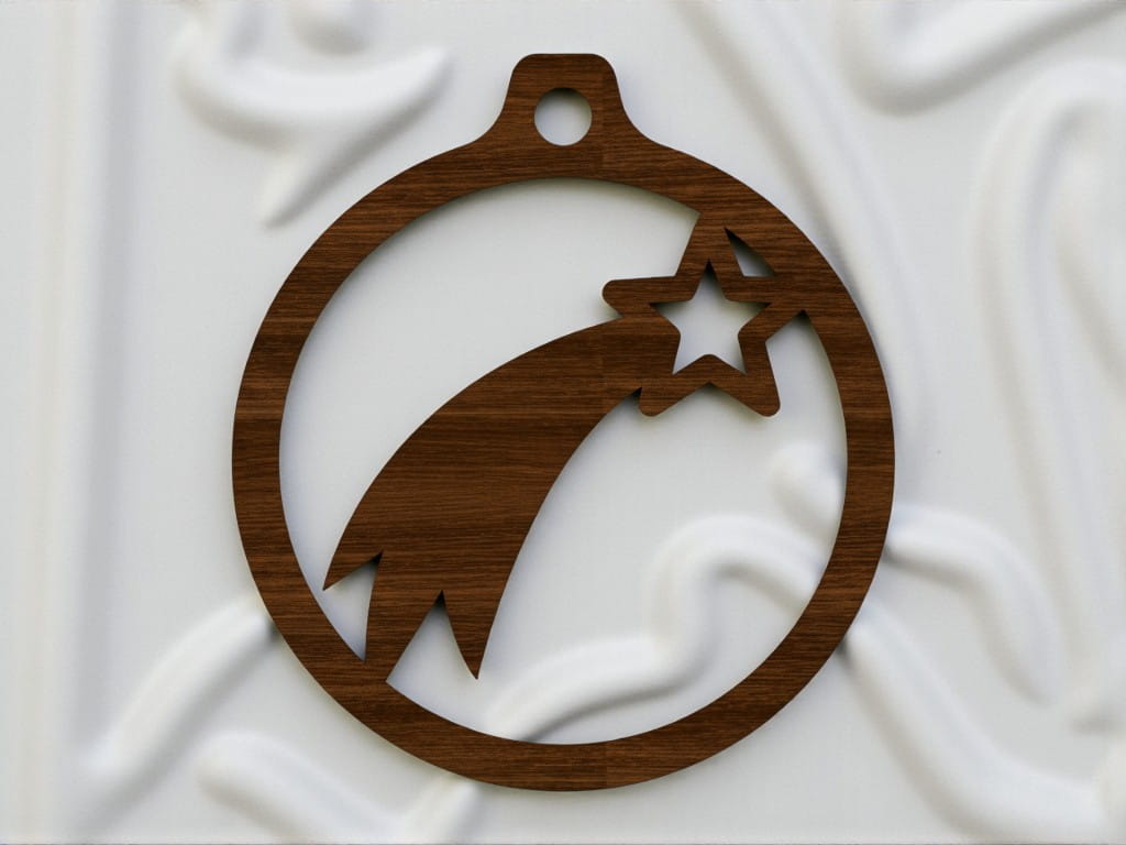 Laser Cut Bethlehem Star Christmas Tree Ornament
