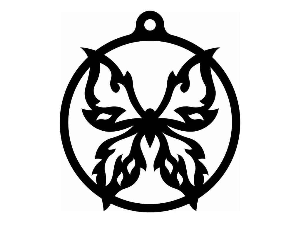 Laser Cut Butterfly Christmas Bauble Festive Ornament