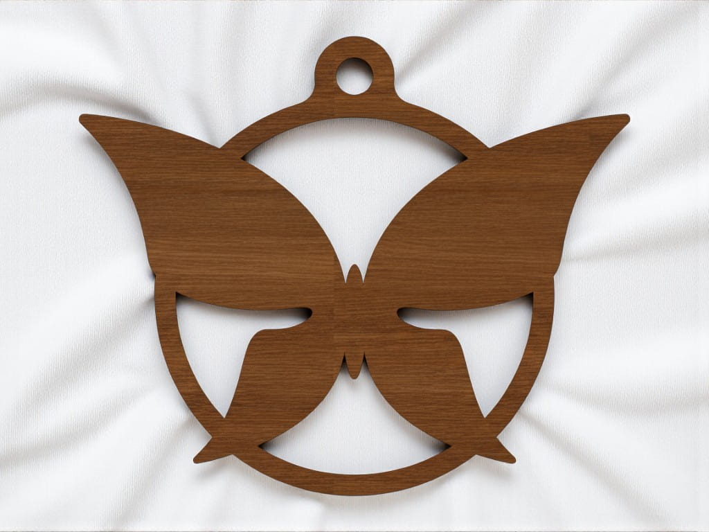 Laser Cut Butterfly Christmas Tree Ball