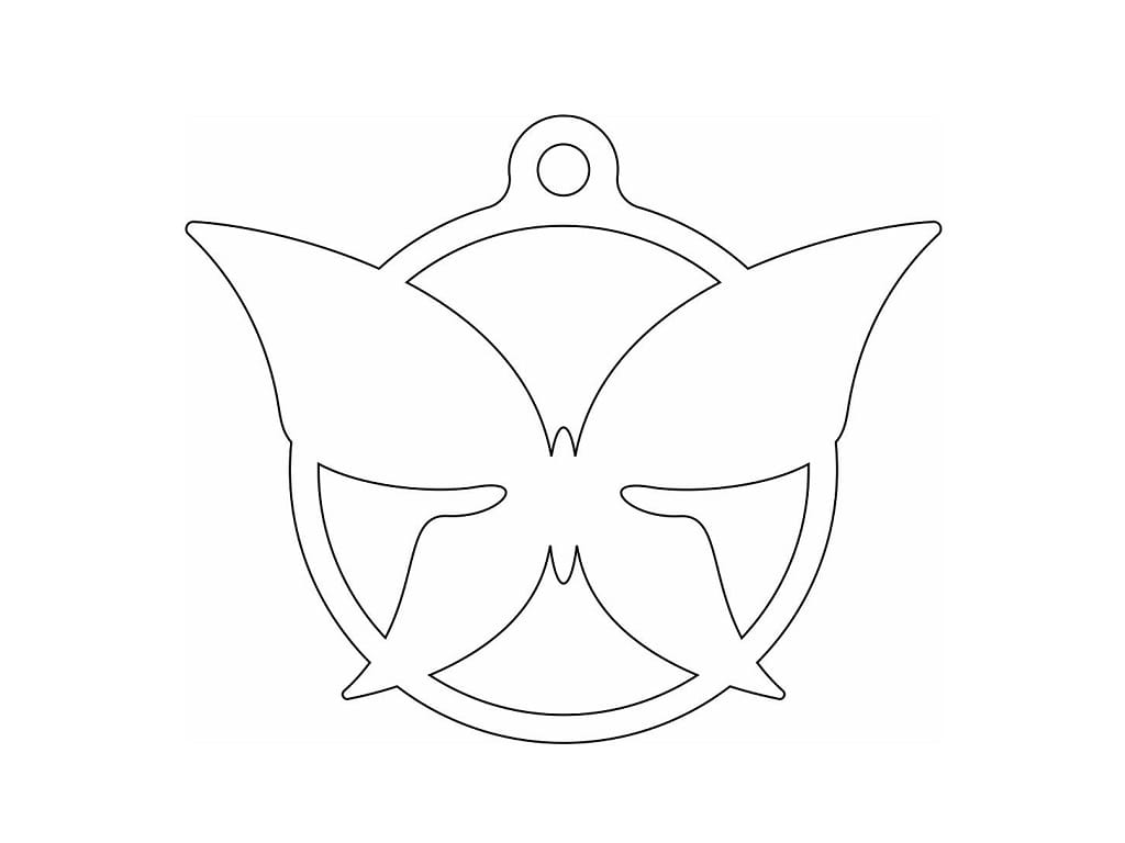 Laser Cut Butterfly Christmas Tree Ball