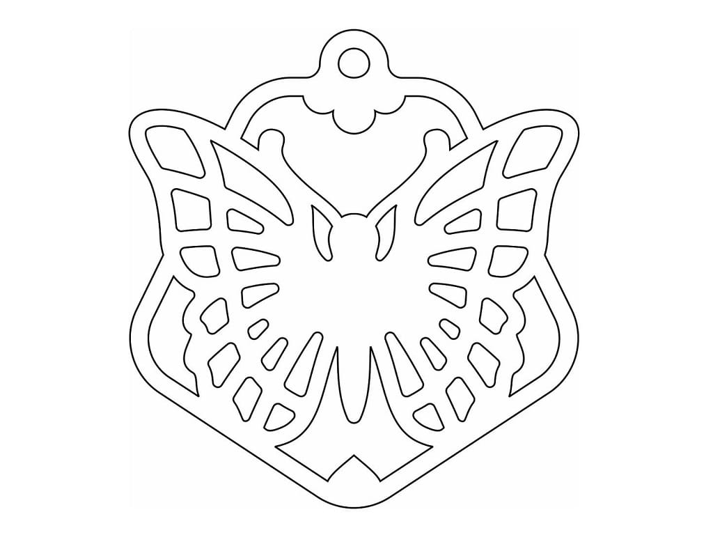 Laser Cut Butterfly Christmas Tree Bauble