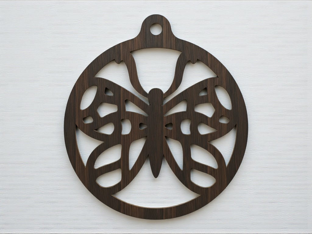 Laser Cut Butterfly Hanging Christmas Tree Bauble
