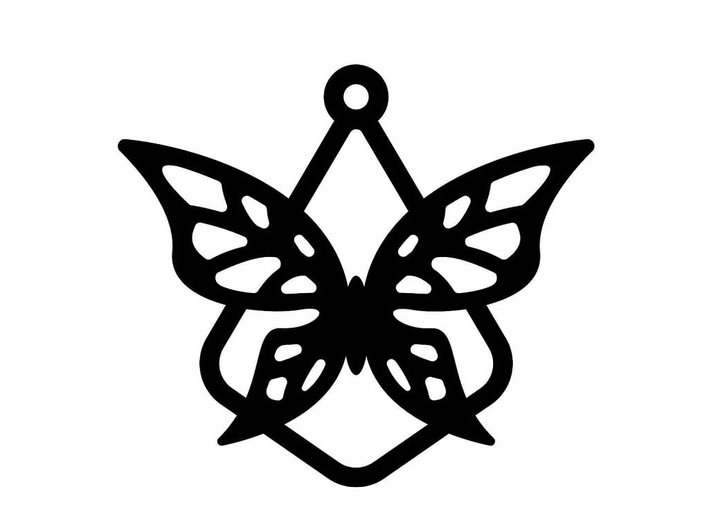 Laser Cut Butterfly Xmas Tree Decoration