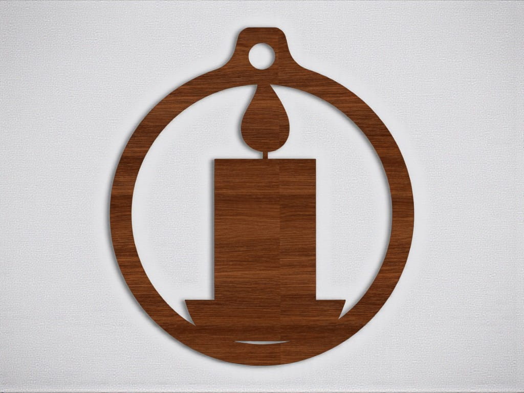 Laser Cut Candle Christmas Bauble