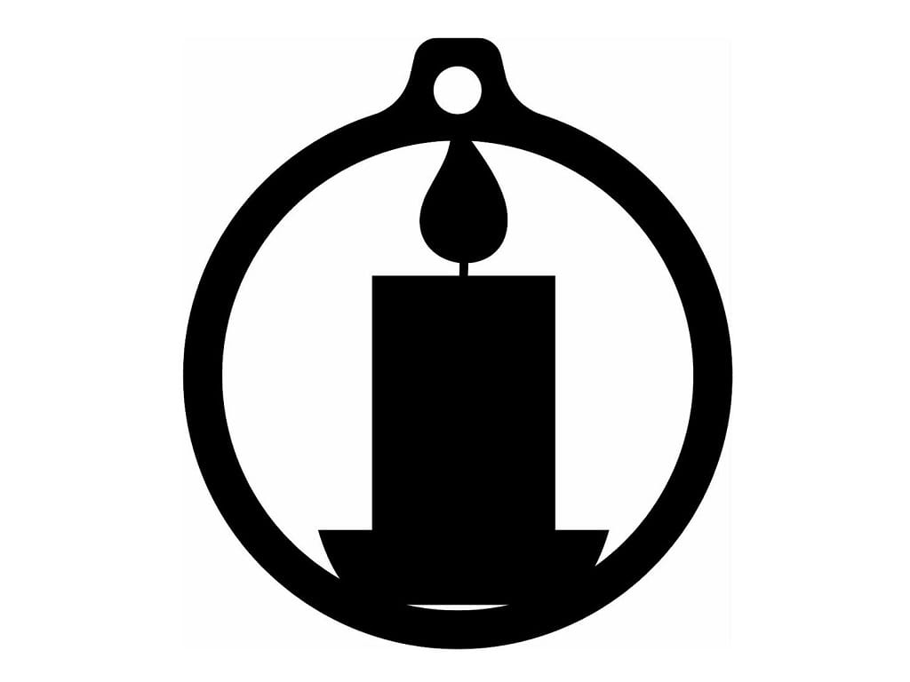 Laser Cut Candle Christmas Bauble