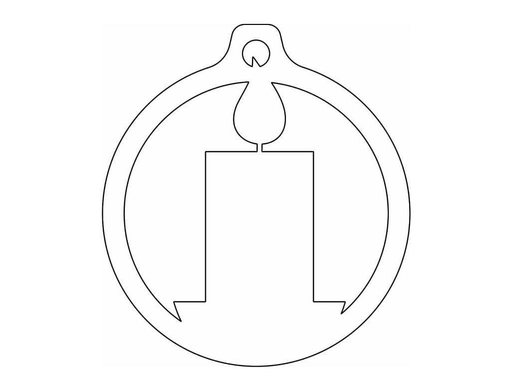 Laser Cut Candle Christmas Tree Ball