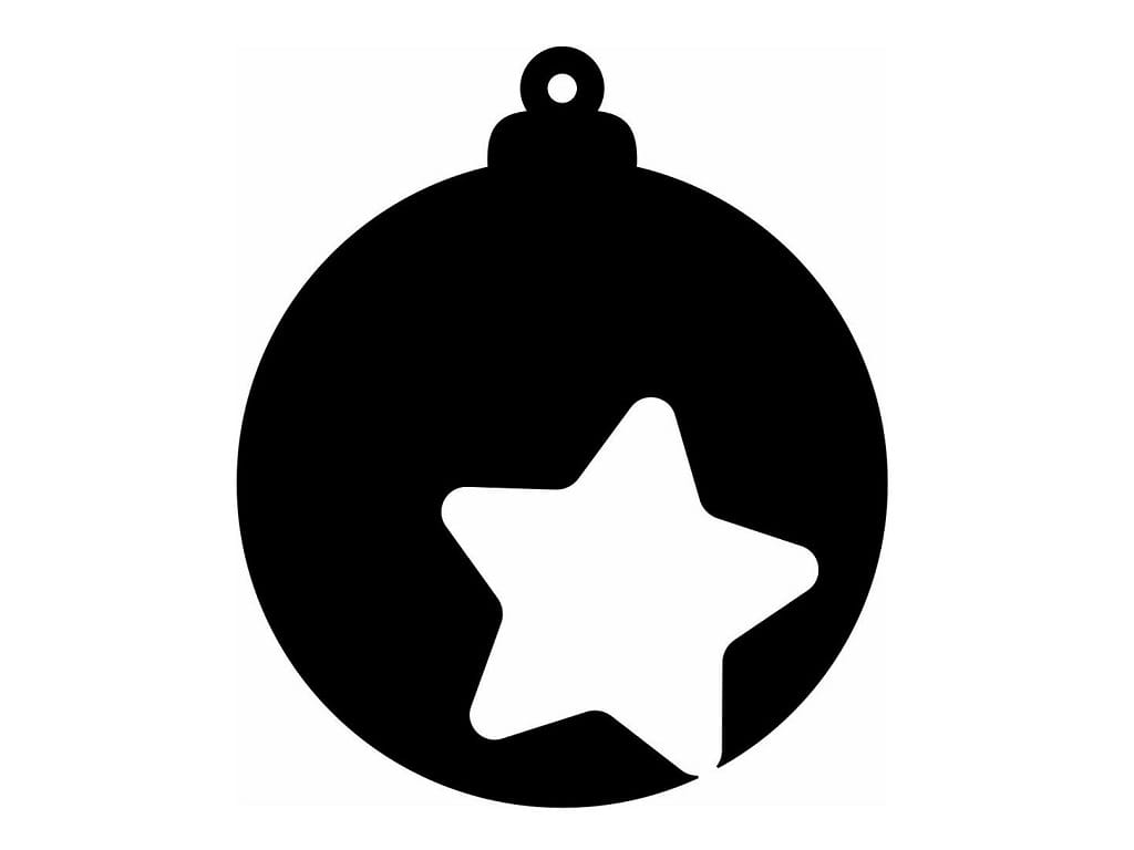 Laser Cut Christmas Tree Pendant with Star