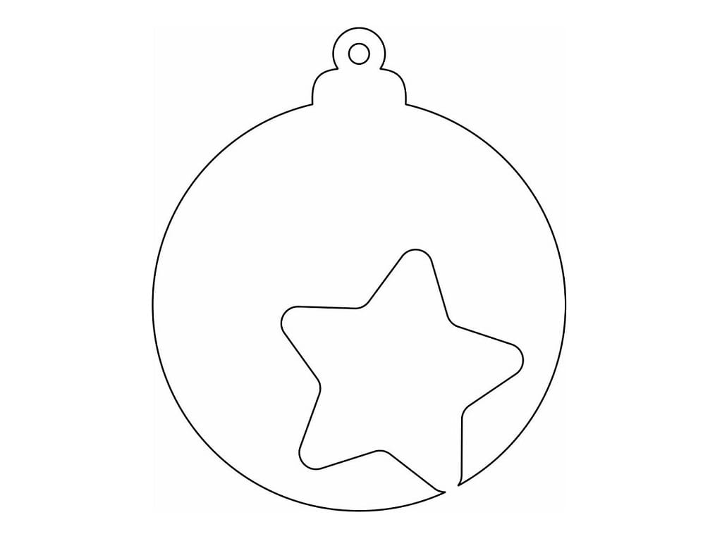 Laser Cut Christmas Tree Pendant with Star