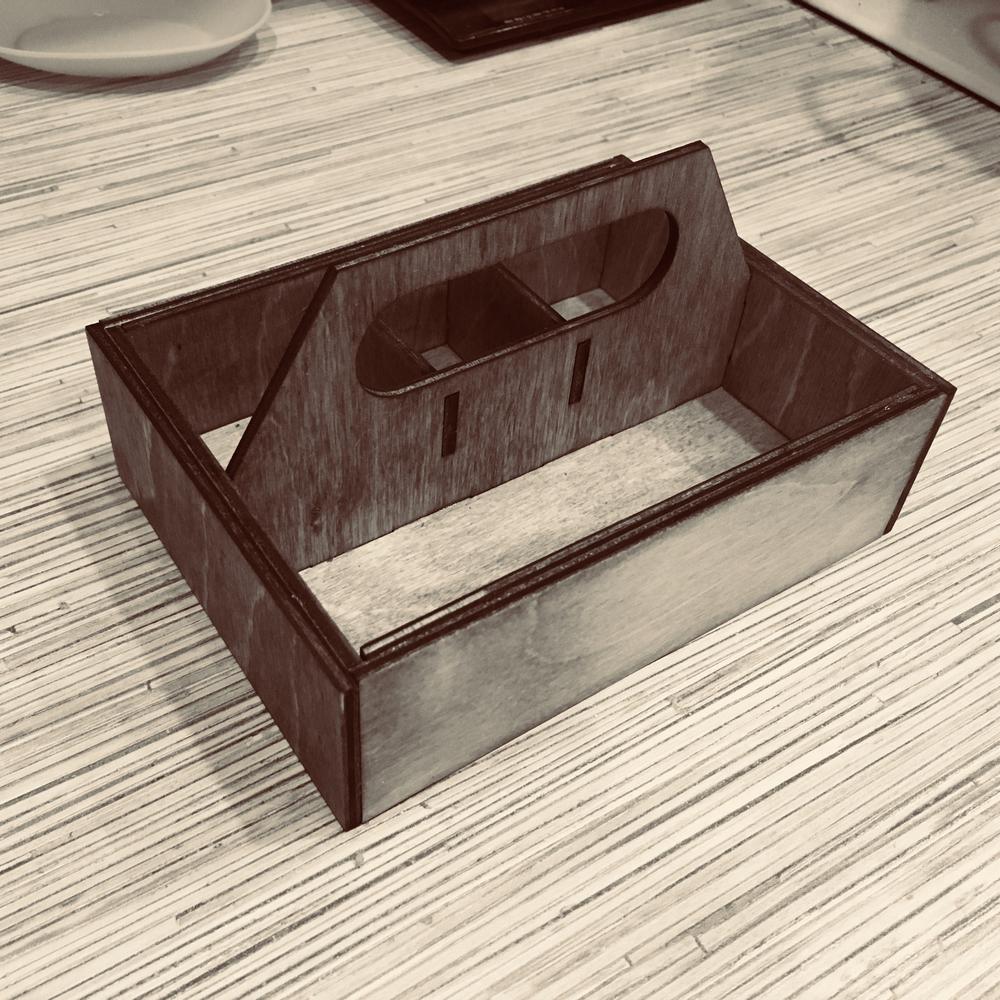 Laser Cut Spice Rack and Napkin Holder With Handle