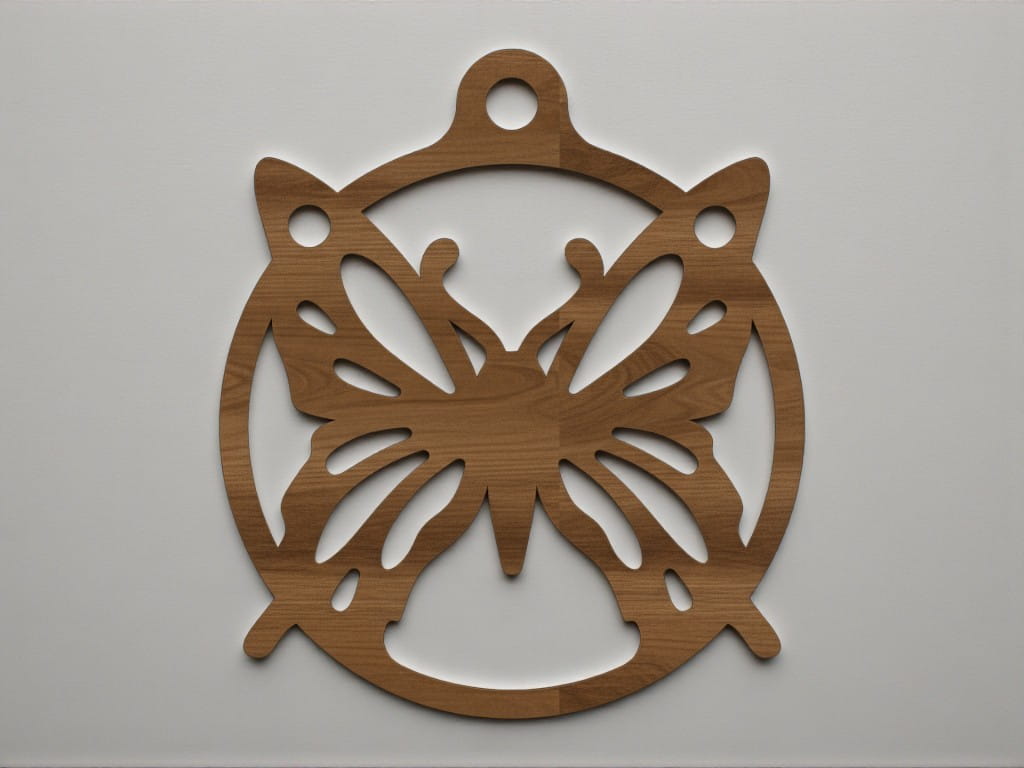 Laser Cut Decorative Butterfly Christmas Ornament