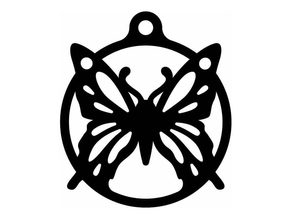 Laser Cut Decorative Butterfly Christmas Ornament