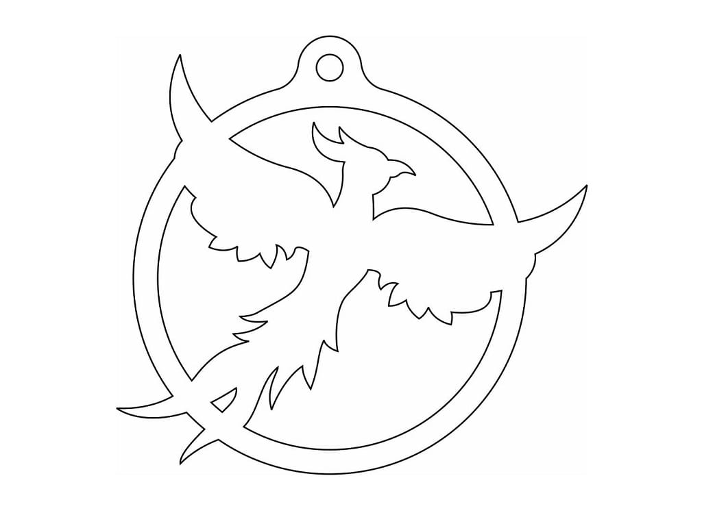 Laser Cut Phoenix Bird Christmas Ornament