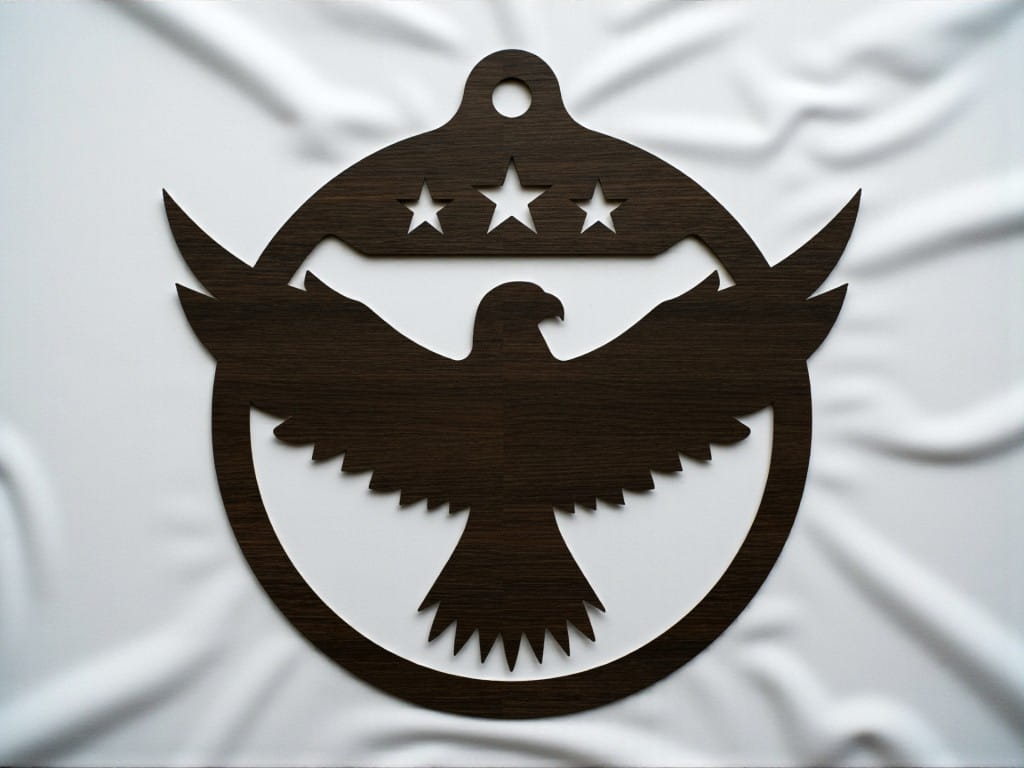 Laser Cut Eagle Christmas Bauble