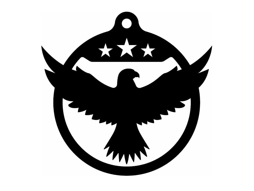 Laser Cut Eagle Christmas Bauble