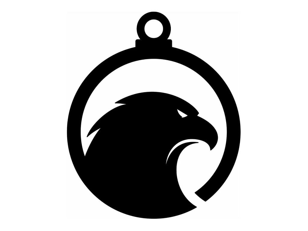 Laser Cut Eagle Christmas Tree Ornament