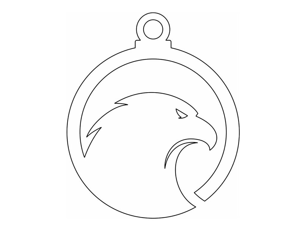 Laser Cut Eagle Christmas Tree Ornament