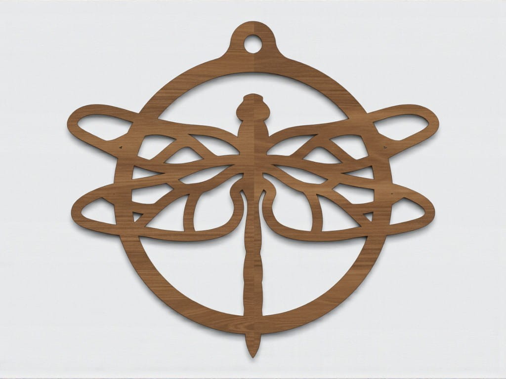 Laser Cut Dragonfly Christmas Tree Ornament