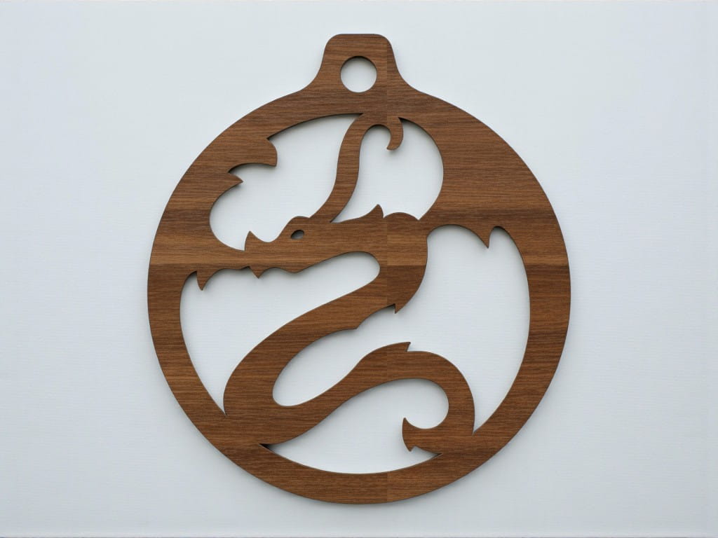 Laser Cut Dragon Christmas Tree Ornament