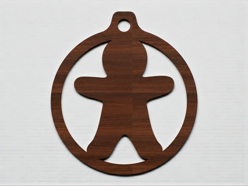 Laser Cut Gingerbread Christmas Tree Ball