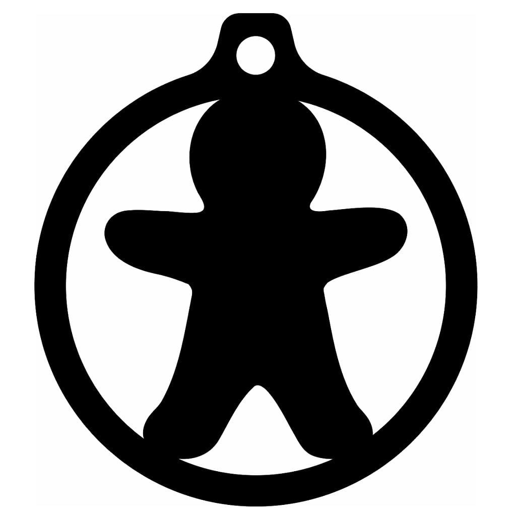 Laser Cut Gingerbread Christmas Tree Ball