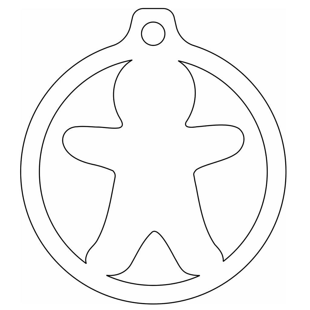 Laser Cut Gingerbread Christmas Tree Ball