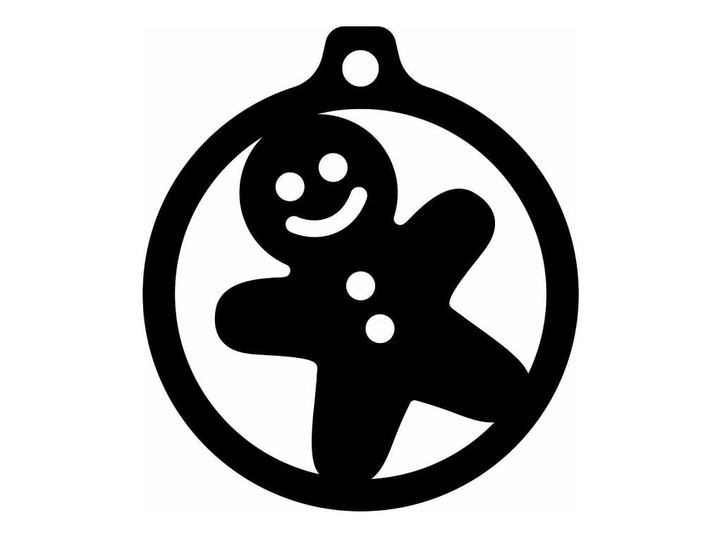 Laser Cut Gingerbread Boy Christmas Ornament