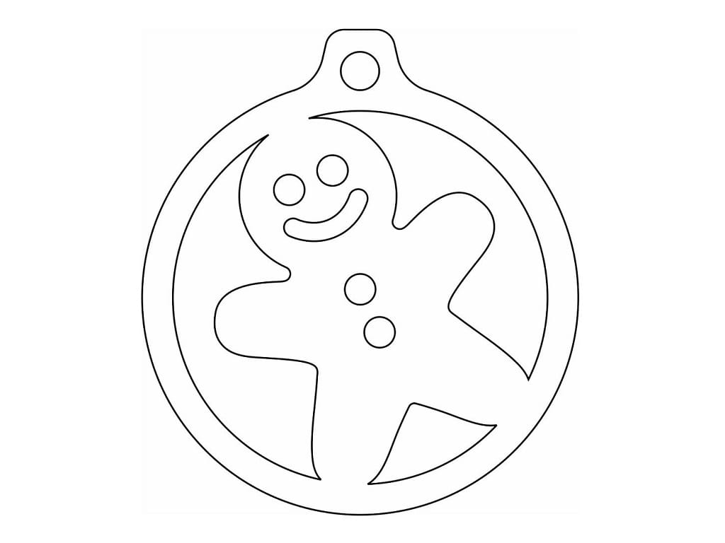 Laser Cut Gingerbread Boy Christmas Ornament