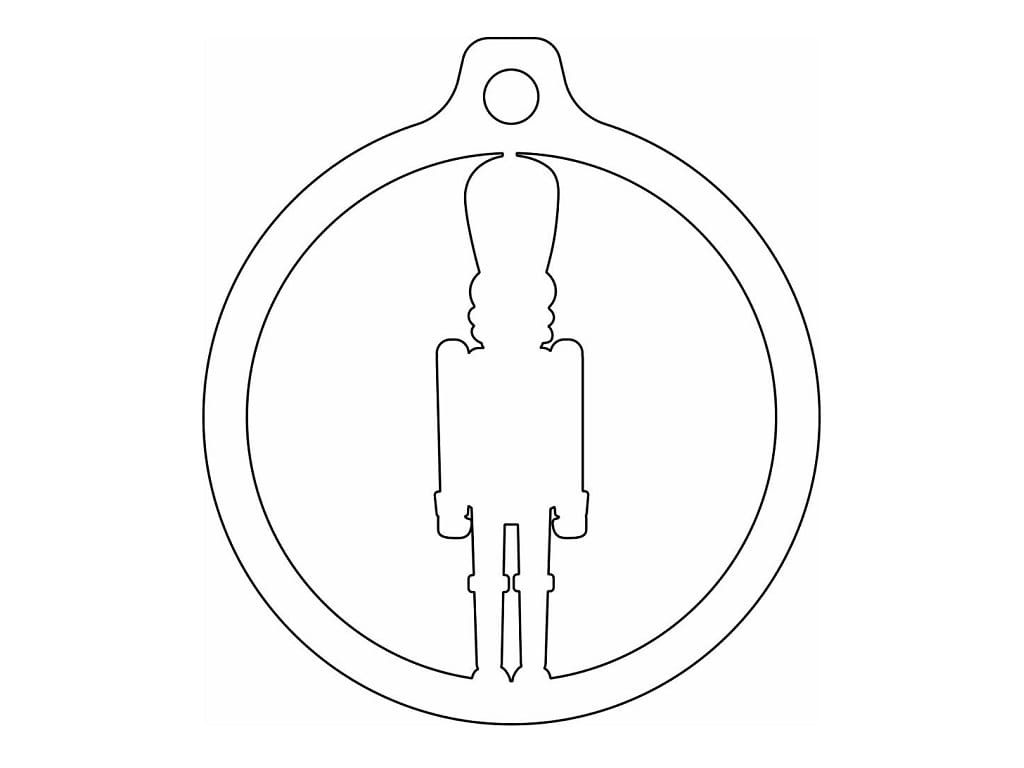 Laser Cut Nutcracker Christmas Bauble