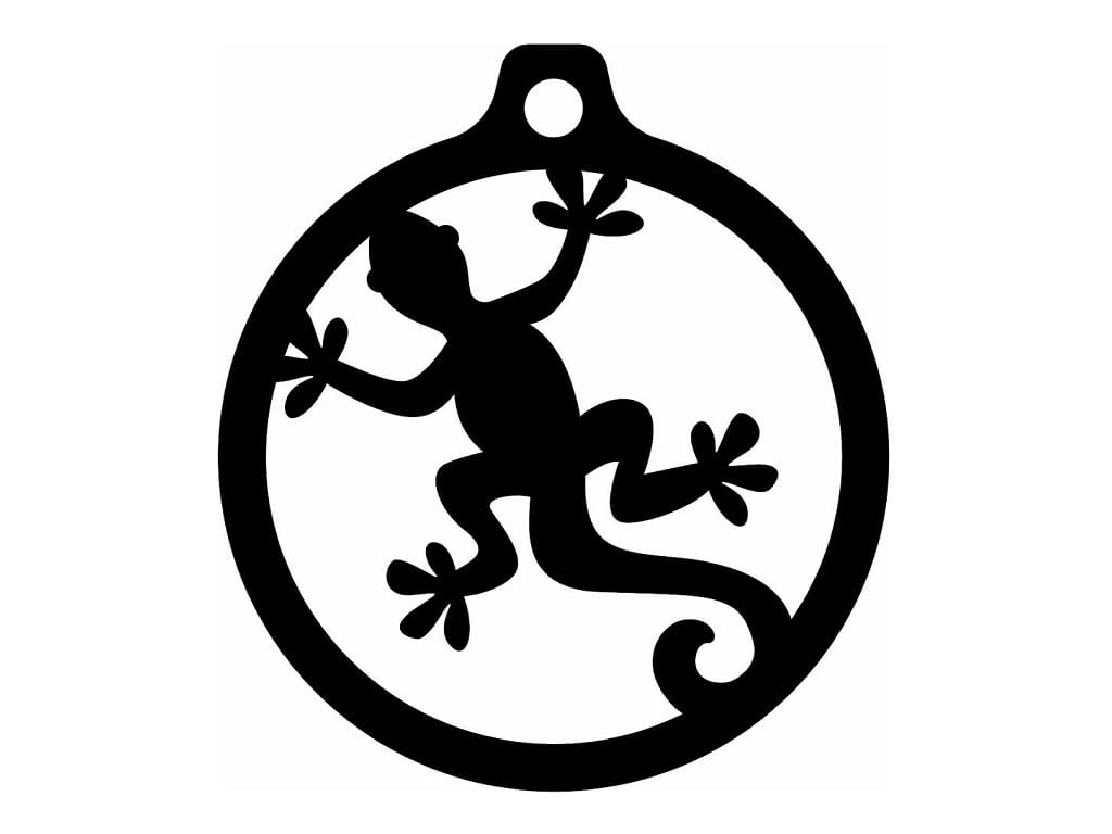 Laser Cut Lizard Christmas Tree Ornament
